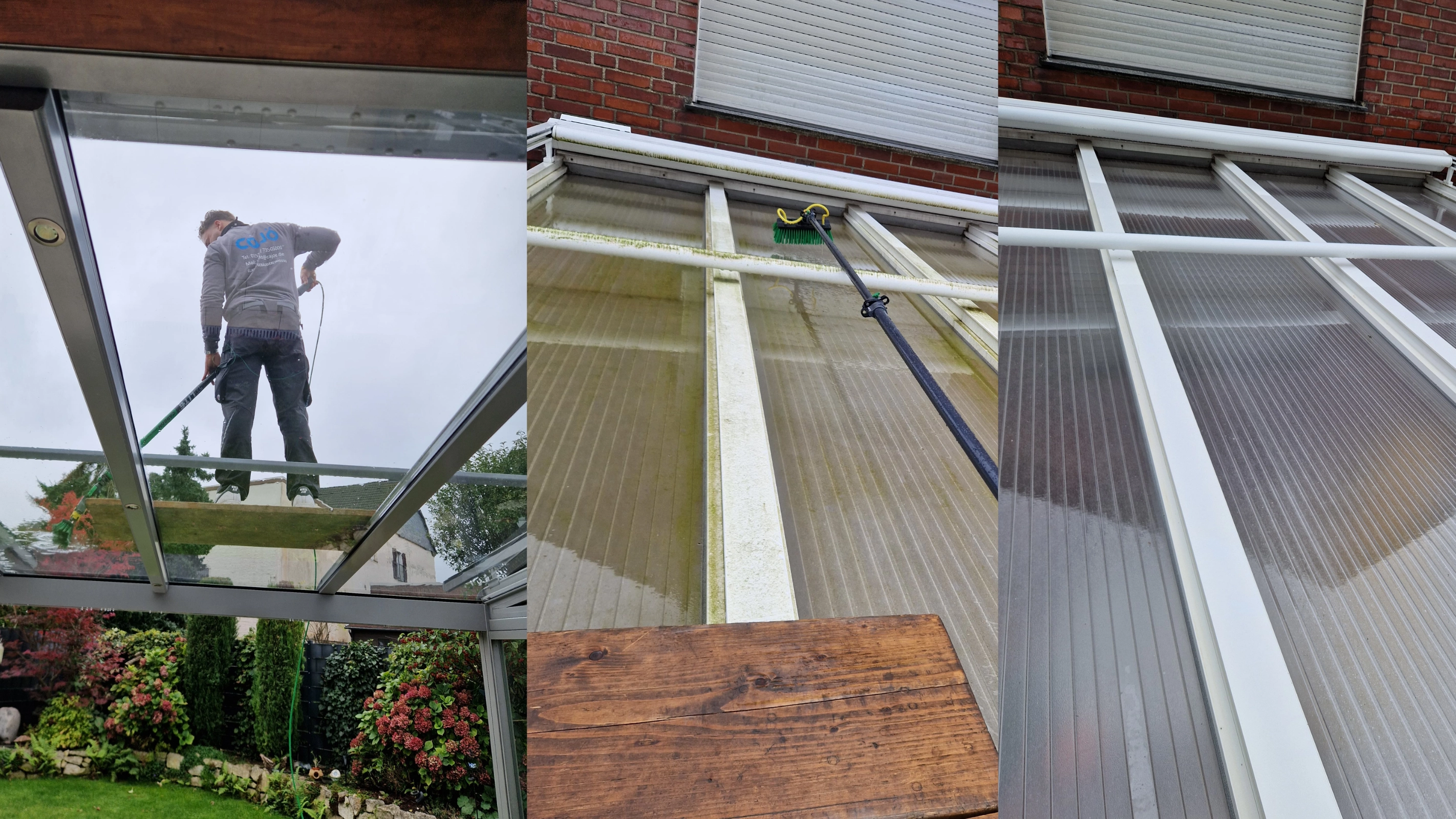 Wintergartenreinigung